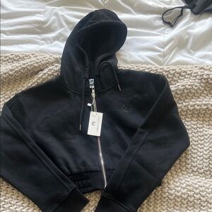 Lazuli Black Cropped Hoodie